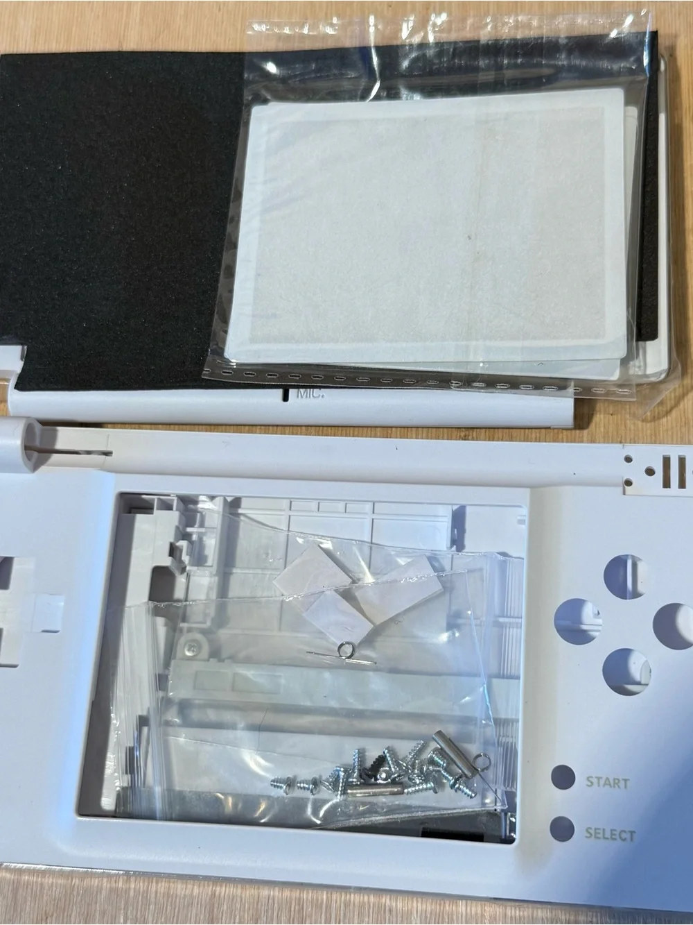 2-Nintendo DS Lite w/ 1 game-Charg-2 Replacement Housing Loose hinges Read Info!